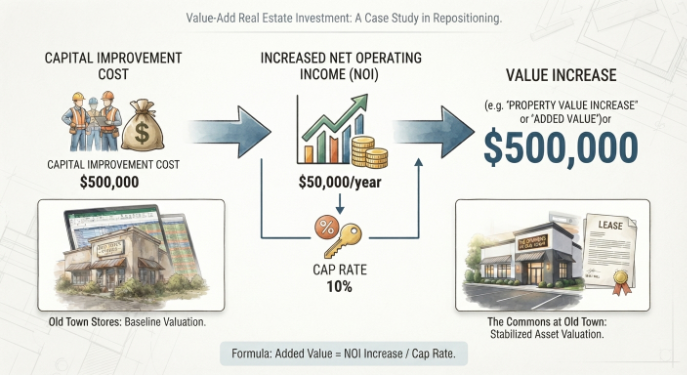 Capex ROI and NOI relationship to commercial property value 