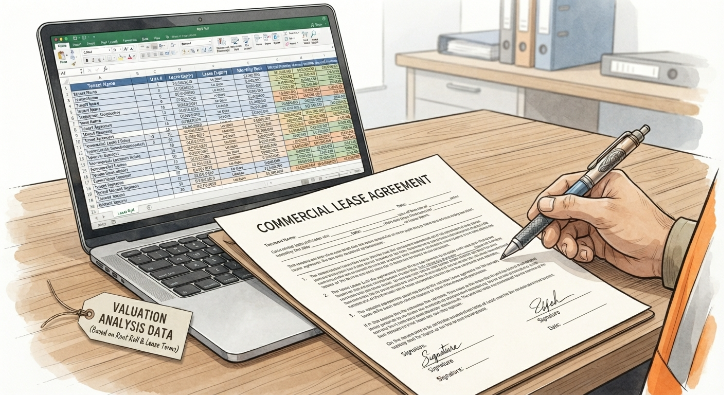  Reviewing commercial lease documents and rent roll during due diligence 